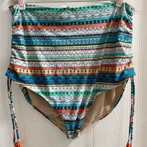 Lane Bryant size 28 Vibrant Tribal High-Waisted Bikini Bottom